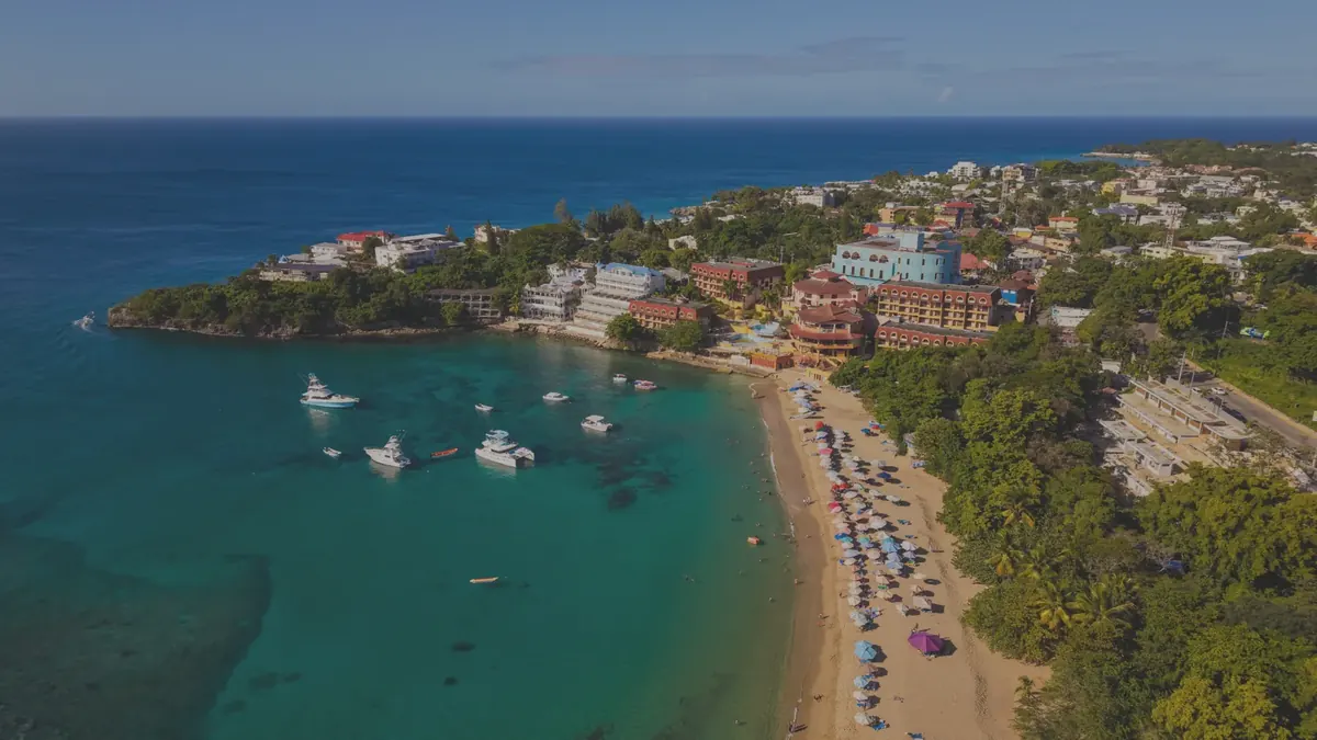 Sosúa bay from above